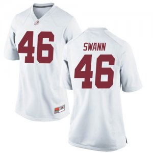 Women's Alabama Crimson Tide #46 Christian Swann White Replica NCAA College Football Jersey 2403URAD1